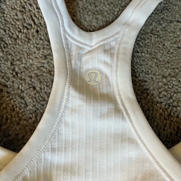 NWOT Lululemon White Ribbed Racerback Tank - Picture 5 of 5
